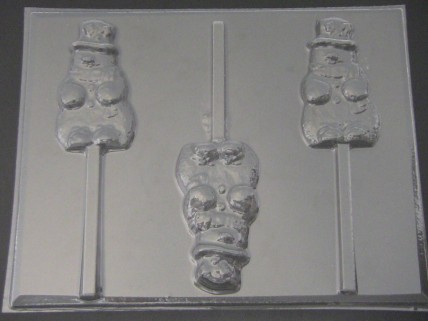 203 Snowman Chocolate Candy Lollipop Mold